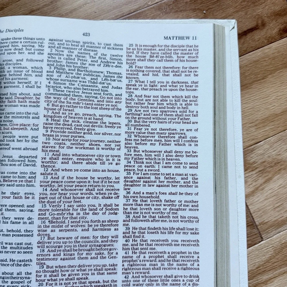 Regency Holy Bible King James Red Letter White Gold Hardcover Family Records